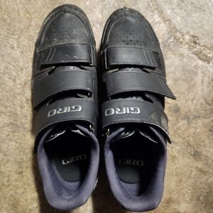 Giro Black Cycling Shoes with Velcro Straps